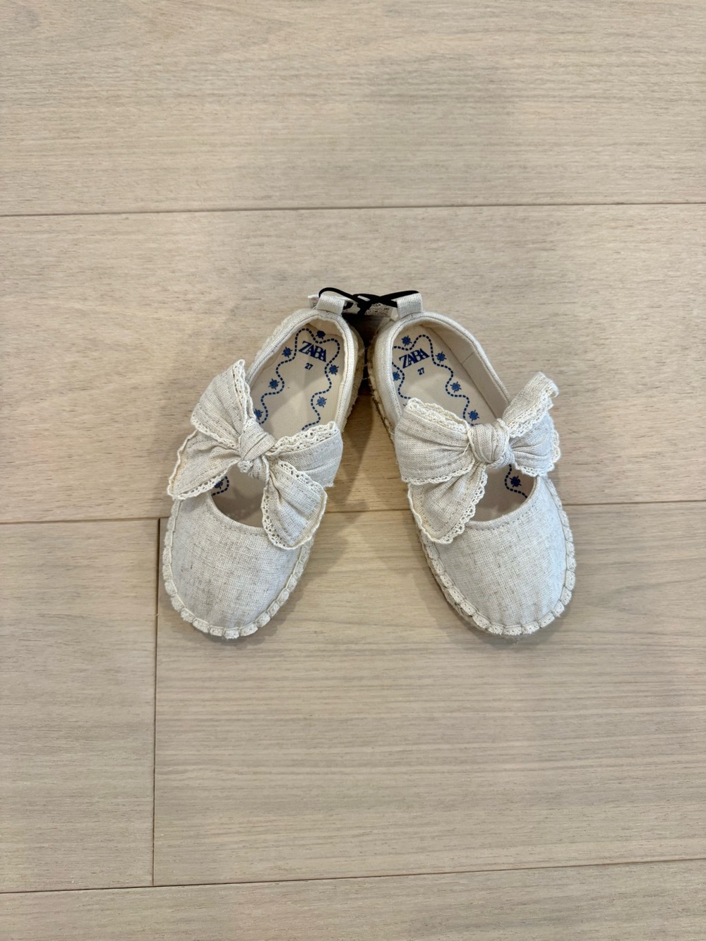 Zara Girls Crochet Bow Espadrilles